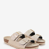 Golden flat sandal