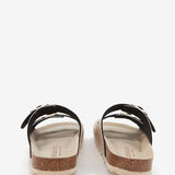 Golden flat sandal