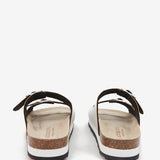 Sandalia con plataforma en plateado