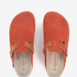 Cognac suede clog