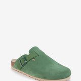 Zueco en serraje verde
