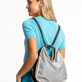 Bag - backpack in recycled materials grey